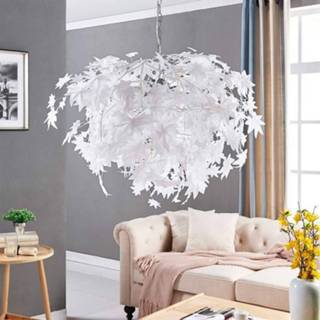 👉 Hang lamp wit Grote hanglamp Maple met bladmotief