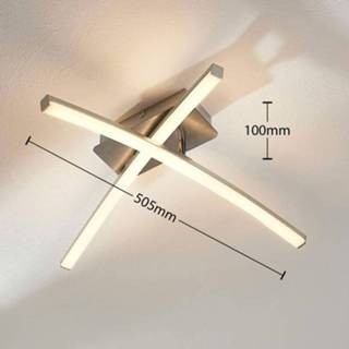 👉 Plafondlamp chroom metaal warmwit a+ 4-staps dimbare LED Laurenzia