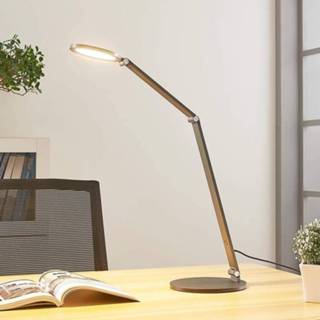👉 Bureau lamp blauwgrijs LED bureaulamp Mion met dimmer
