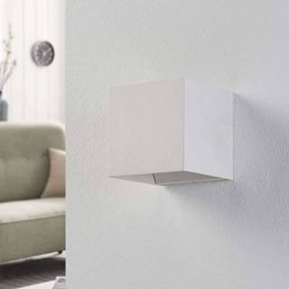 👉 Witte LED wandlamp Esma in kubusvorm