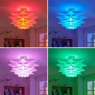 👉 Plafond lamp wit Meerkleurig verlichtende LED plafondlamp Rimon