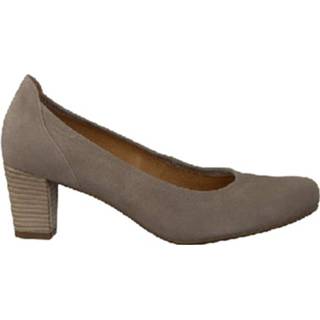 👉 Leer vrouwen taupe Gabor modepump