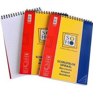 Schrijf blok Schrijfblok A5 Spiraal Lijn 8713261829076