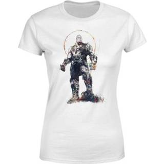 👉 Shirt wit s vrouwen Marvel Avengers Infinity War Thanos Sketch Dames T-shirt - 5056281121236