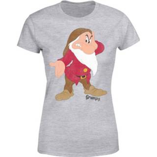 👉 Disney Sneeuwwitje Grumpie Dames T-shirt - Grijs - XL - Grijs
