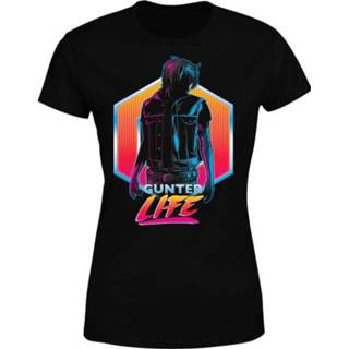 👉 Zwart s vrouwen Ready Player One Gunter Life Dames T-shirt - 5056253872326