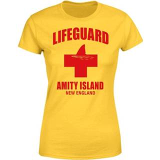 Jaws Amity Island Lifeguard Dames T-shirt - Geel - XXL - Geel