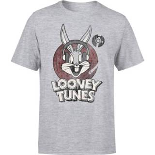Grijs s male Looney Tunes Bugs Bunny Circle Logo T-shirt - 5056253831811