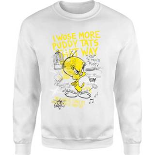 👉 Trui wit s male Looney Tunes Tweety -