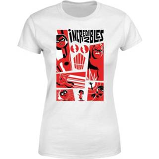 👉 The Incredibles 2 Poster Dames T-shirt - Wit - XXL - Wit