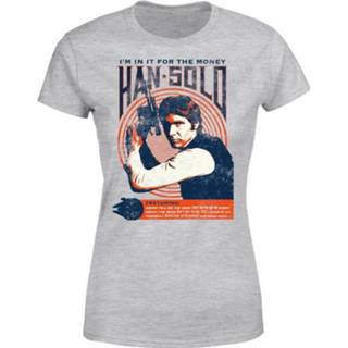 👉 Star Wars Han Solo Retro Poster Women's T-Shirt - Grey - XXL - Grijs