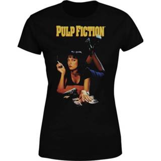 👉 Pulp Fiction Poster Dames T-shirt - Zwart - XXL - Zwart