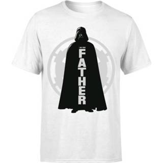 👉 Star Wars Darth Vader Father Imperial Men's T-Shirt - White - XXL - Wit
