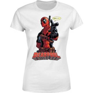 👉 Marvel Deadpool Hey You Dames T-shirt - Wit - XXL - Wit