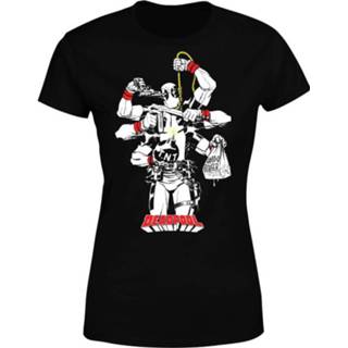 👉 Zwart s vrouwen Marvel Deadpool Multitasking Dames T-shirt - 5056281133222