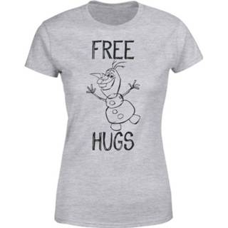 👉 Frozen Olaf Free Hugs Dames T-shirt - Grijs - XXL - Grijs