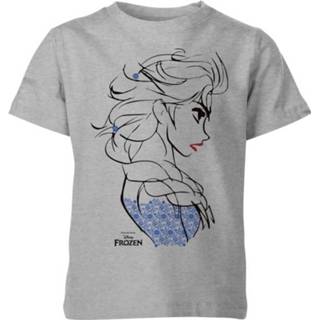 👉 Frozen Elsa Sketch Strong Kinder T-shirt - Grijs - 11-12 Years - Grijs