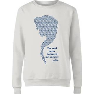 👉 Frozen The Cold Never Bothered Me Anyway Dames Trui - Wit - XXL - Wit