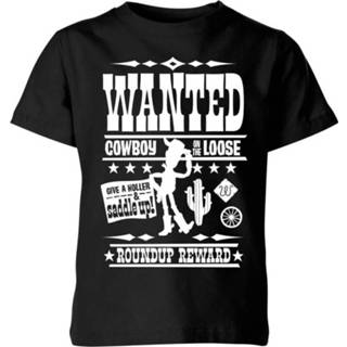 👉 Toy Story Wanted Poster Kinder T-shirt - Zwart - 11-12 Years - Zwart