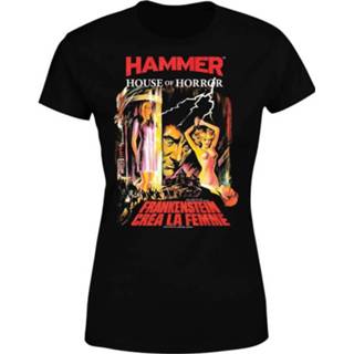 👉 Hammer Horror Frankenstein Crea La Femme Women's T-Shirt - Black - XXL - Zwart