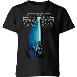 Star Wars Lightsaber Kids' T-Shirt - Black - 11-12 Years - Zwart