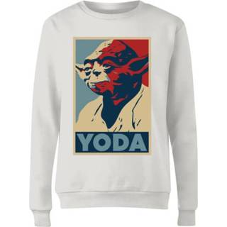 👉 Poster s vrouwen wit Star Wars Yoda Women's Sweatshirt - White 5059478286565
