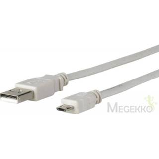 👉 Mannen grijs Microconnect USBABMICRO1G 1m USB A Micro-USB B Mannelijk USB-kabel 5711045903403