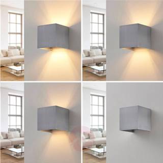 👉 A+ aluminium warmwit Zuzana - Alu-wandlamp met G9-LED-lamp