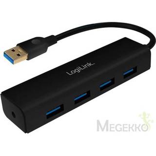👉 LogiLink UA0295 USB 3.0 (3.1 Gen 1) Type-A 5000Mbit/s Zwart hub & concentrator