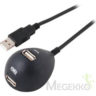 👉 Zwart EFB Elektronik EB438 USB 2.0 hub & concentrator 4049759053727