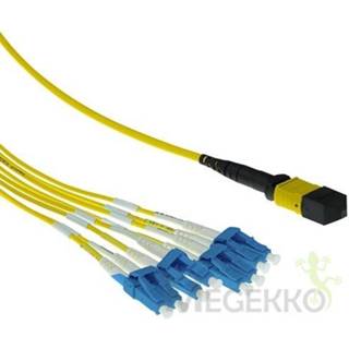 👉 Glasvezelkabel geel ACT RL7875 5m MPO/MTP 12x LC LSZH OS2 Glasvezel kabel 8716065029994