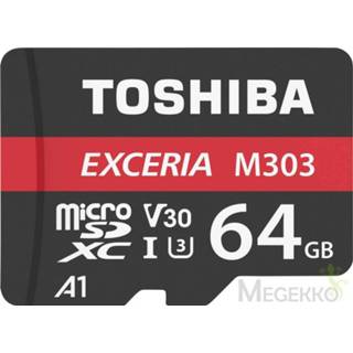 👉 Toshiba M303 Exceria microSDXC-kaart 64 GB Class 10, UHS-I, v30 Video Speed Class, UHS-Class 3 incl. SD-adapter, A1-vermogensstandaard 4047999411239