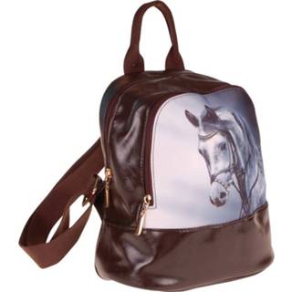 👉 Rugzak klein vrouwen zwart paard-