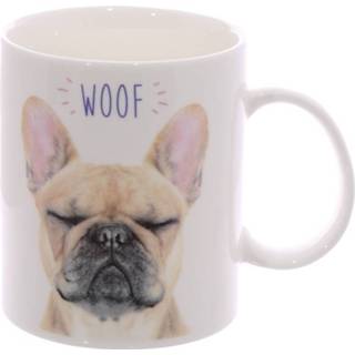 👉 Beker meisjes wit Franse Bulldog-