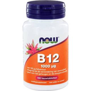 👉 Kauw tablet NOW Foods B12 Kauwtabletten 1000 microgram