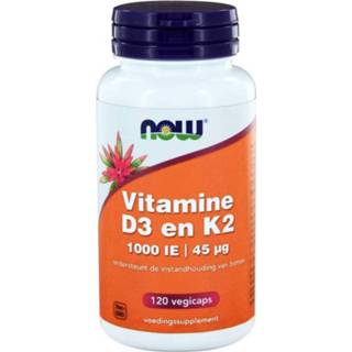 👉 Vitamine NOW Foods D3 1000 IE & K2 120 vegicaps