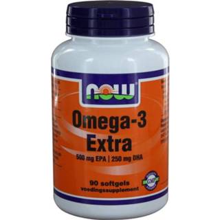 👉 Softgel NOW Foods Omega-3 Extra 500 mg EPA 250 DHA 90 softgels