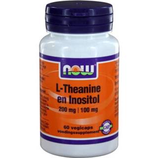 👉 NOW Foods L-Theanine 200 mg met Inositol 100 60 caps 733739146175