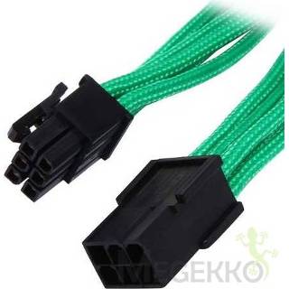 👉 Donkergroen BitFenix 6-Pin PCIe Verlenging 45cm - sleeved green 4716779442175