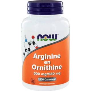 👉 NOW Foods Arginine & Ornithine 500/250 mg 100 caps