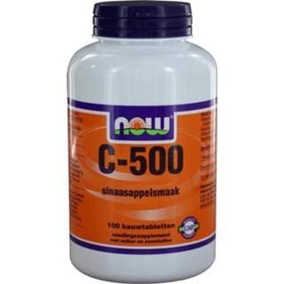 👉 Vitamine NOW Foods C500 Kauwtabletten Sinaasappelsmaak