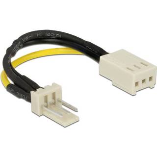 👉 Delock Power Cable 3 pin male > female (fan) 8 cm - Re 4043619836567