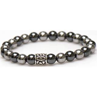 👉 Karma armband zilver vrouwen active grijs Silvertone Silver Logo bead 19 cm 86618 8719274018490