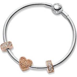 👉 Armband rose zilver liefde active roskleurig Pandora Eeuwige Set + bedels 20 cm B800749