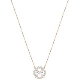 👉 Karabijnslot active glanzend vrouwen roskleurig Swarovski Ketting Sparkling Flower rosékleurig 5408437 9009654084375