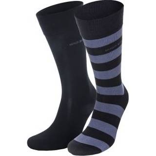 👉 Sock mannen zwart Hugo Boss 2 stuks RS Block Stripe Socks * Gratis verzending