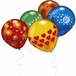 👉 Ballon Gekleurde party ballonnen met print