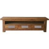 👉 Bruin hout TV-meubel Freek - 45x200x50 cm Leen Bakker 4055195447501