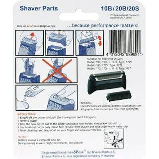 👉 Scheerblad RVS Shaver Parts met Mes voor Braun 10B, 20B en 20S 4313042889691