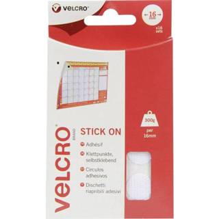 👉 Klittenband wit VELCROÂ® brand VEL-EC60227 punten om vast te plakken Haak- en lusdeel (Ã) 16 mm paar 5030610602276